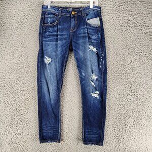Zara Basic Jeans Womens 4 Dark Wash Mid Rise Skinny *GUC*